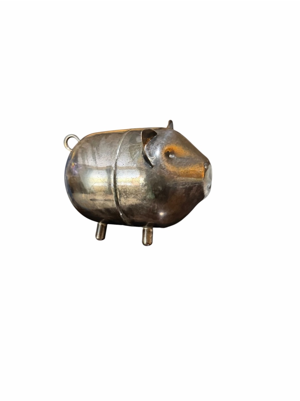 Vintage Lunt Metal Silverplate Pig Coin Bank